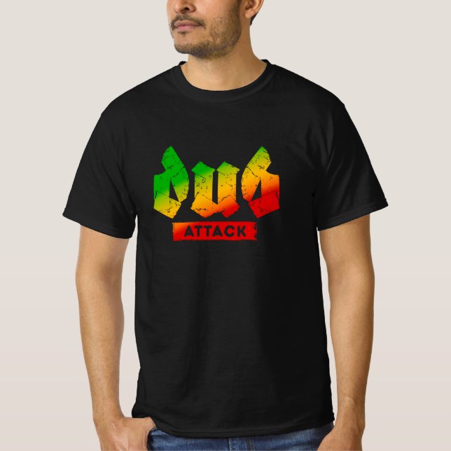 Dub Attack Rasta Colors Reggae T - Shirt (Vorderseite)