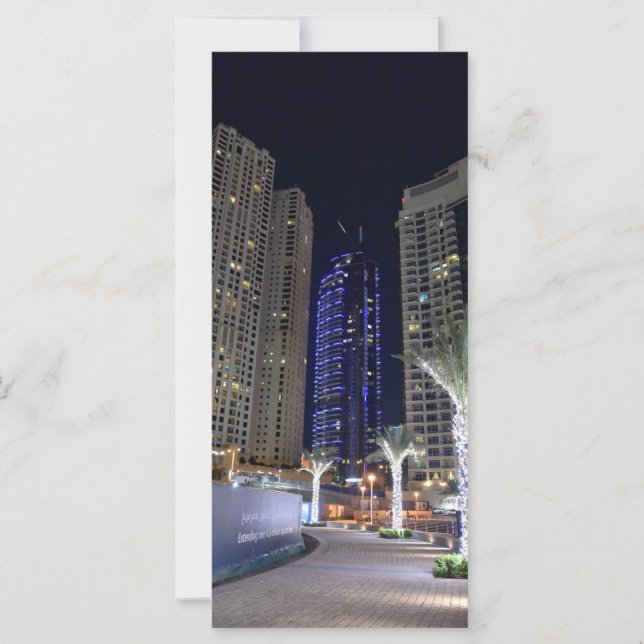 Dubai-Architektur nachts (Vorderseite)