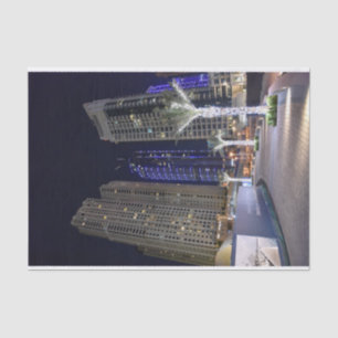 Dubai-Architektur nachts Seidenpapier