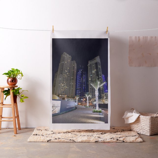 Dubai-Architektur nachts Stoff (Beispiel)