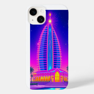Dubai Burj Al Arab Neon Night - Dubai Mobile Case-Mate iPhone 14 Hülle
