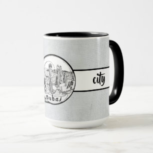 Dubai City Elegant Leinen Ringer 15oz Tasse