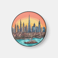 Dubai City Skyline mit Hochhäusern