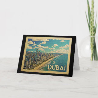 Dubai Coast Vintage Travel Karte
