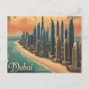 Dubai Coast Vintage Travel Postkarte