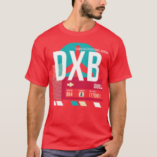Dubai DXB Airport Code Gepäckstück Tag E T-Shirt