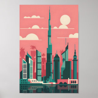 Dubai Elegance 4K Landscape City Poster
