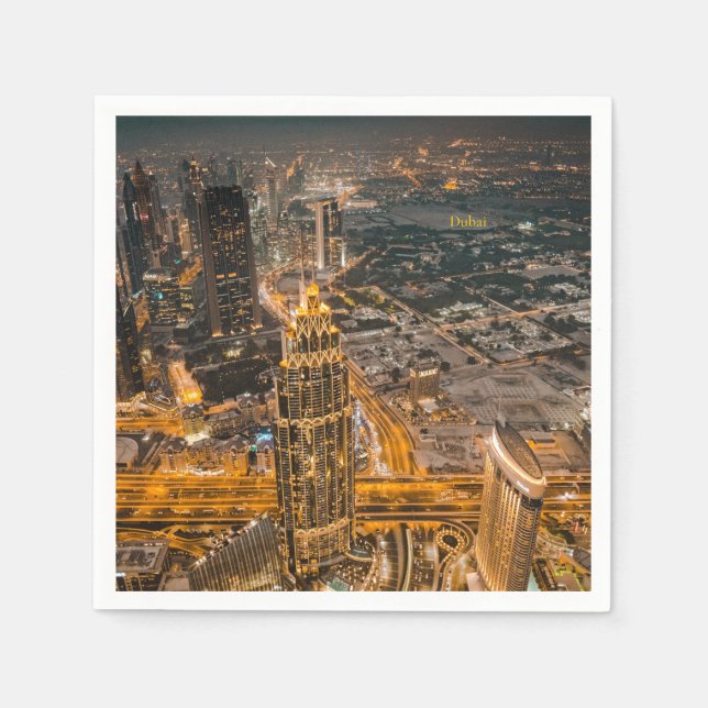 Dubai Emirates, Burj Khalifa, Serviette (Vorderseite)