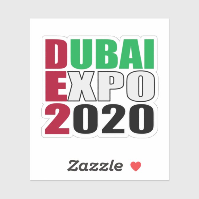 dubai expo 2020 aufkleber (Blatt)