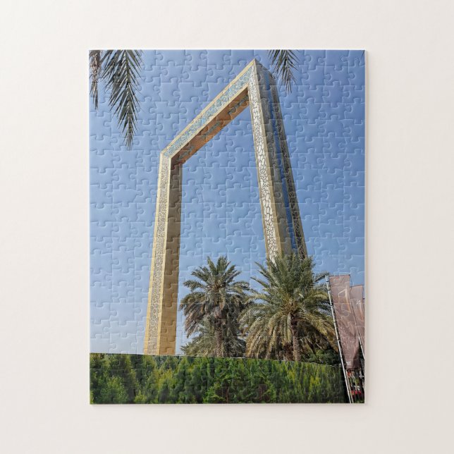 Dubai Frame Gebäude mit Sitz in Zabeel Park Puzzle (Vertikal)