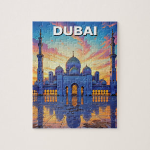 Dubai Grand Mosque UAE Sunset Puzzle