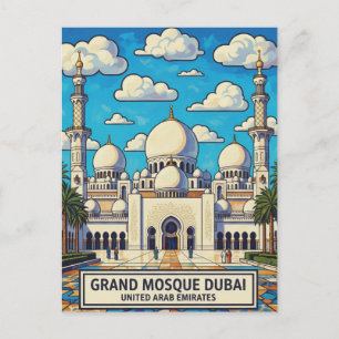 Dubai Große Moschee UAE Reise Postkarte