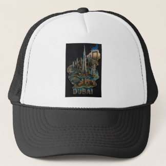 Dubai-Ikonische Skyline 3D-Kunst Truckerkappe