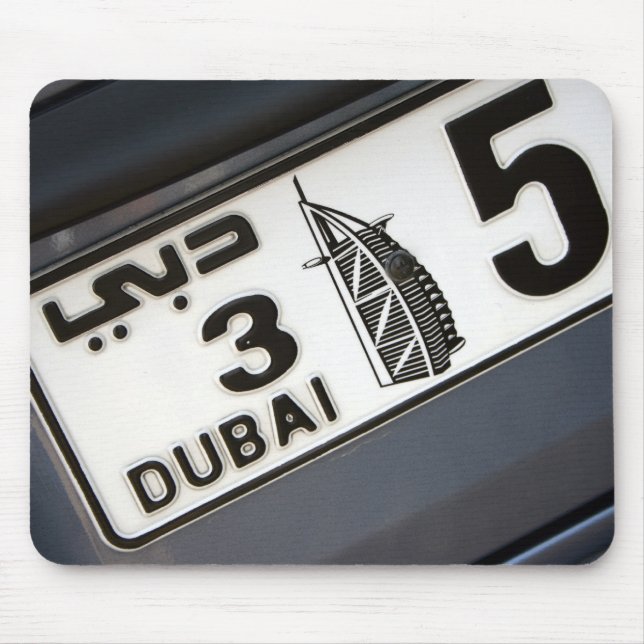 Dubai-Kfz-Kennzeichen Mousepad (Vorne)