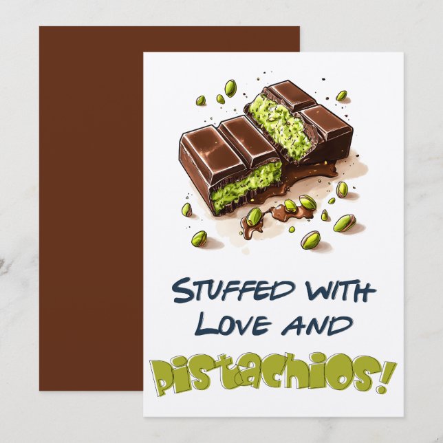 Dubai Kunafa gefüllt mit Liebe & Pistachios ك ن ا  Einladung (Vorne/Hinten)