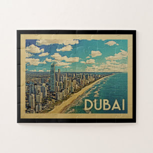 Dubai-Küsten-Reise im Vintage-Stil Puzzle