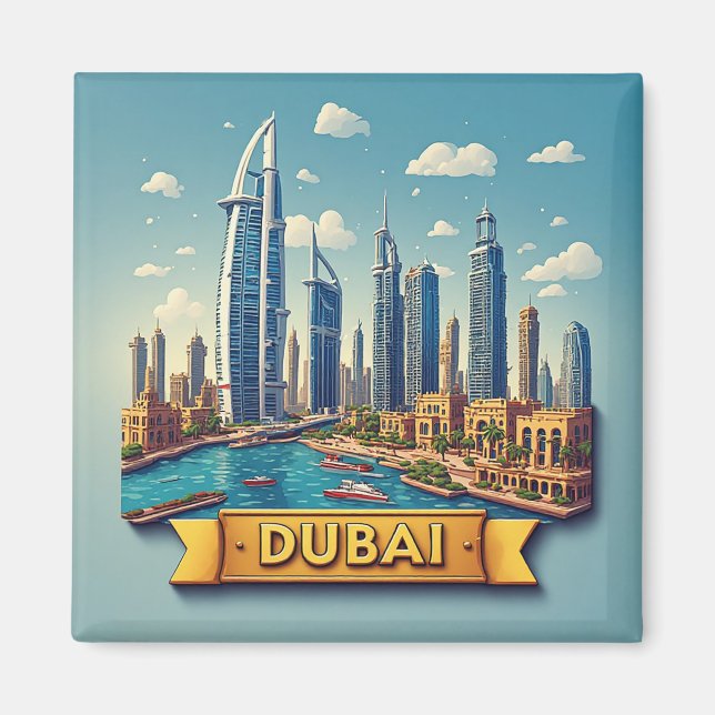 🧲 Dubai Lieblingsreiseziel-Erinnerung 🌅 Magnet (Vorne)