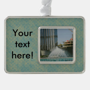 Dubai-Mallbrunnen Rahmen-Ornament Silber