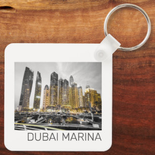 Dubai Marina City UAE Skyline Vintag Panorama Schlüsselanhänger