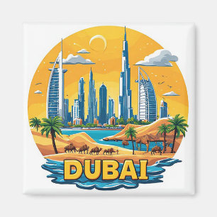 🧲 Dubai Marina Urlaubserinnerung aus den VAE ⚓ Magnet