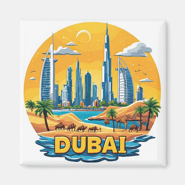 🧲 Dubai Marina Urlaubserinnerung aus den VAE ⚓ Magnet (Vorne)