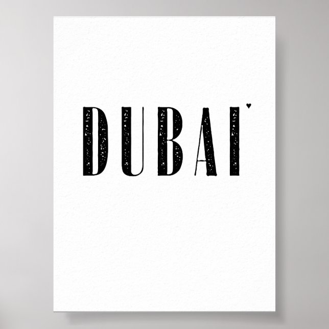 Dubai - minimalistic typography poster (Vorne)
