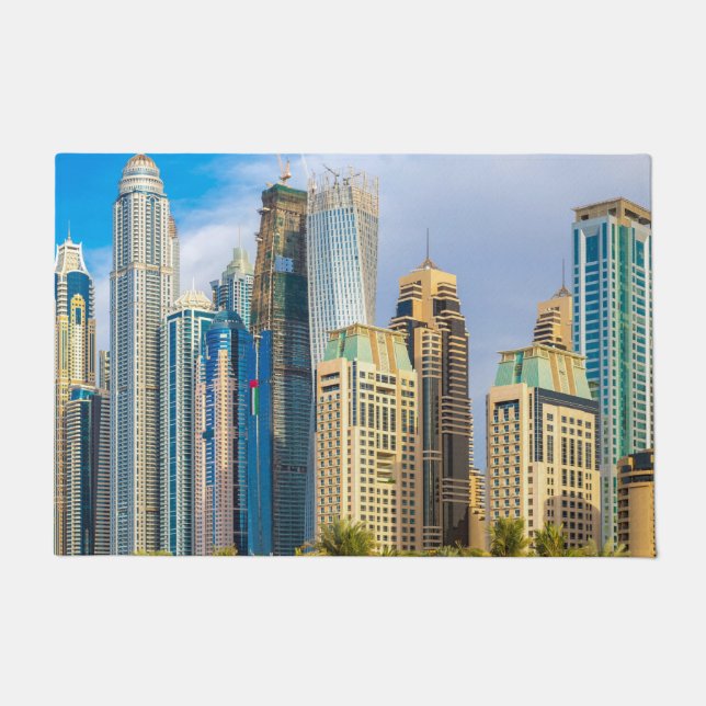 Dubai moderne Wolkenkratzer Corniche Fußmatte (Vorderseite)