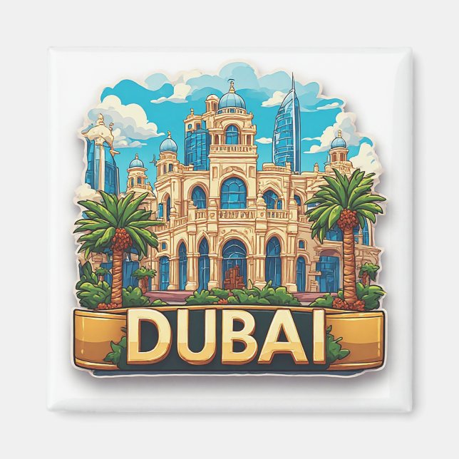 🧲 Dubai Naher Osten Reiseabenteuer 🌍 Magnet (Vorne)