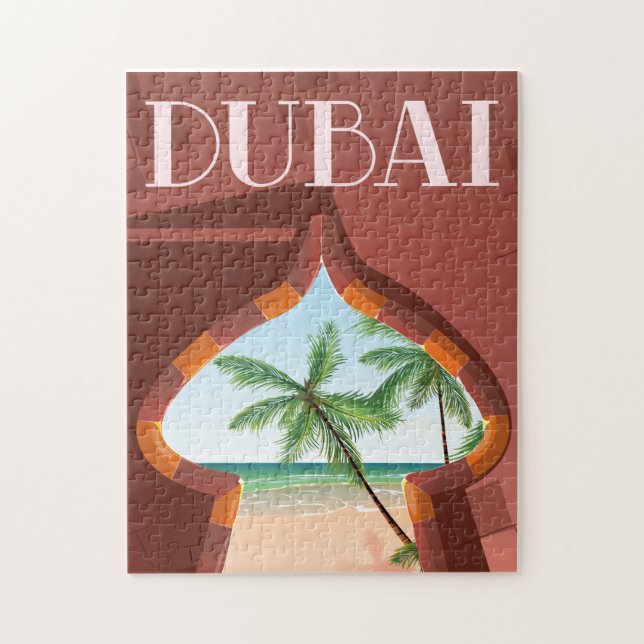 Dubai Palace Reiseposter Puzzle (Vertikal)