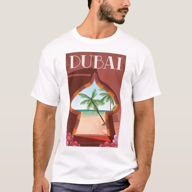 Dubai Palace Reiseposter T-Shirt (Vorderseite)