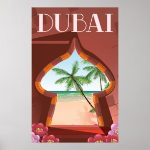 Dubai-Palast-Reiseposter Poster