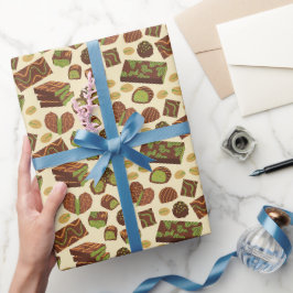 Dubai-Schokoladen-Verpackungspapier, Pistazien-Süß Geschenkpapier