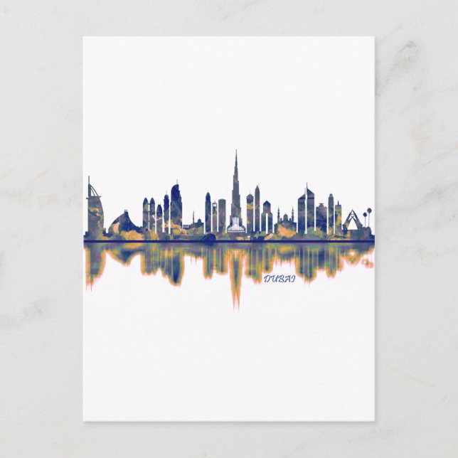 Dubai Skyline Feiertagspostkarte (Vorderseite)