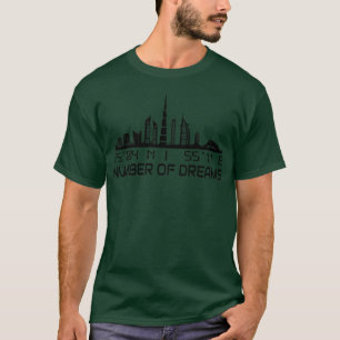 Dubai Skyline GPS koordiniert Hauptstadt Uae 1 T-Shirt