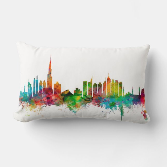 Dubai-Skyline Lendenkissen (Vorderseite)