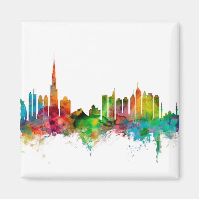 Dubai Skyline Magnet (Vorne)
