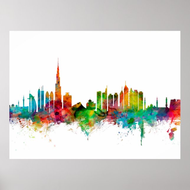 Dubai Skyline Poster (Vorne)