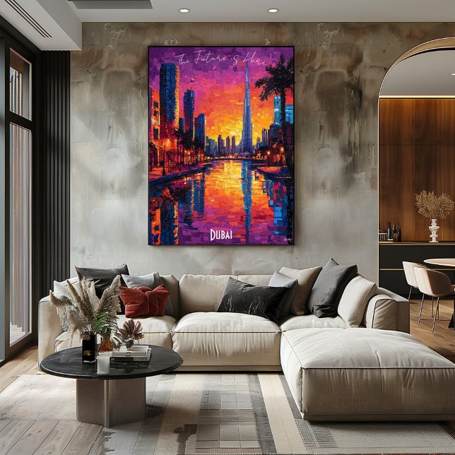 Dubai Skyline Poster - Modern Futuristic Wall Art (Von Creator hochgeladen)