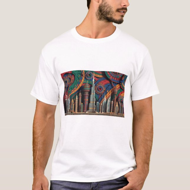 DUBAI-SKYLINE T-Shirt (Vorderseite)