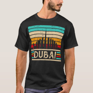 Dubai Skyline Vintag Vereinigte Arabische Emirate T-Shirt