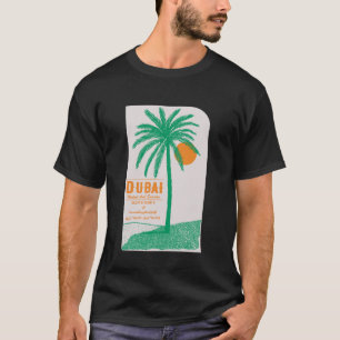 Dubai-Souvenir Vintage-Palme Retro-UAE-Kunst T-Shirt