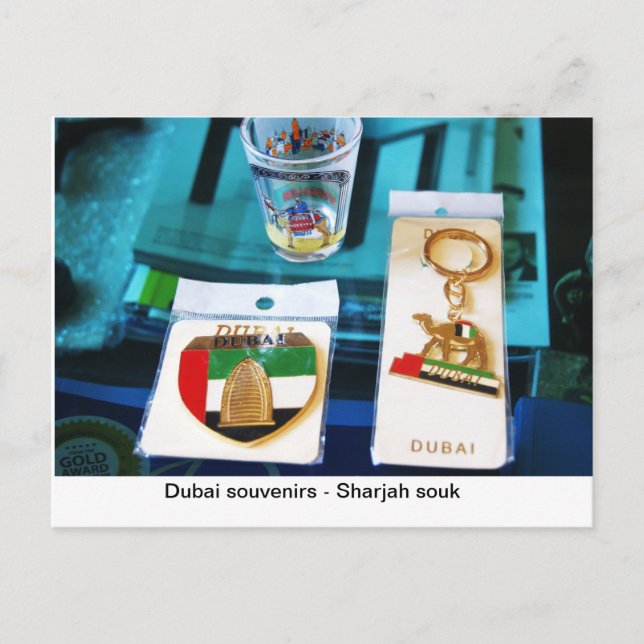DUBAI SOUVENIRS POSTKARTE (Vorderseite)