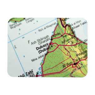 Dubai-Stadt-Karte Magnet