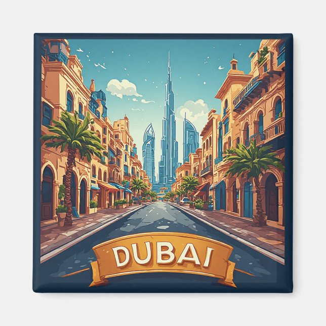 🧲 Dubai-Städtereise-Souvenir 🌇 Magnet (Vorne)