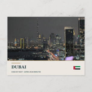 Dubai Stadtlichter Postkarte
