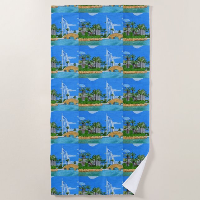 Dubai-Strandtuch  Strandtuch (Vorderseite)