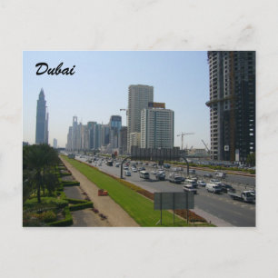 Dubai-Straßen Postkarte