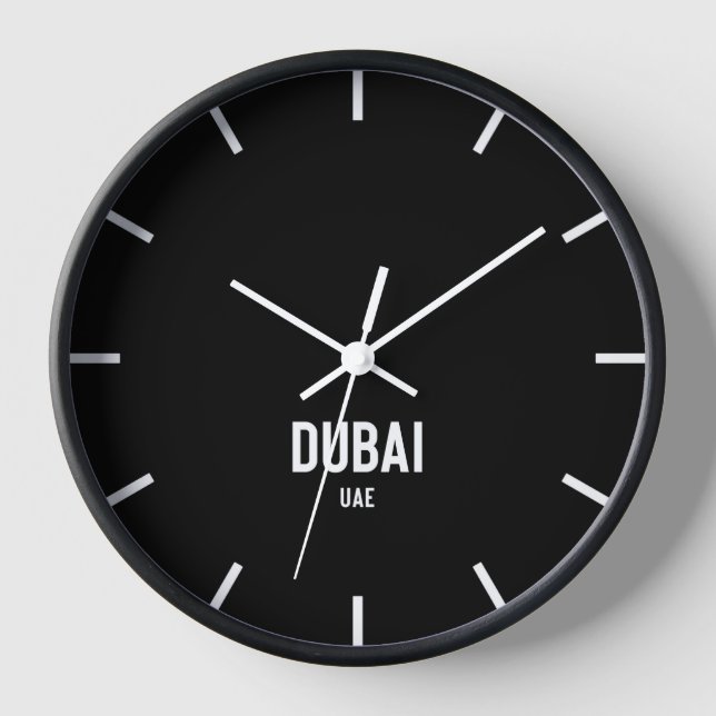 Dubai Time Zone Newsroom Wall Clock Uhr (Vorderseite)
