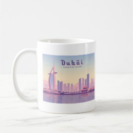 Dubai UAE Burj Khalifa Pastel Travel Design Kaffeetasse