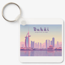 Dubai UAE Burj Khalifa Pastel Travel Design